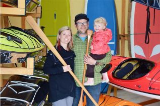 Still life with Kiley, Zack, Lila and Kayaks